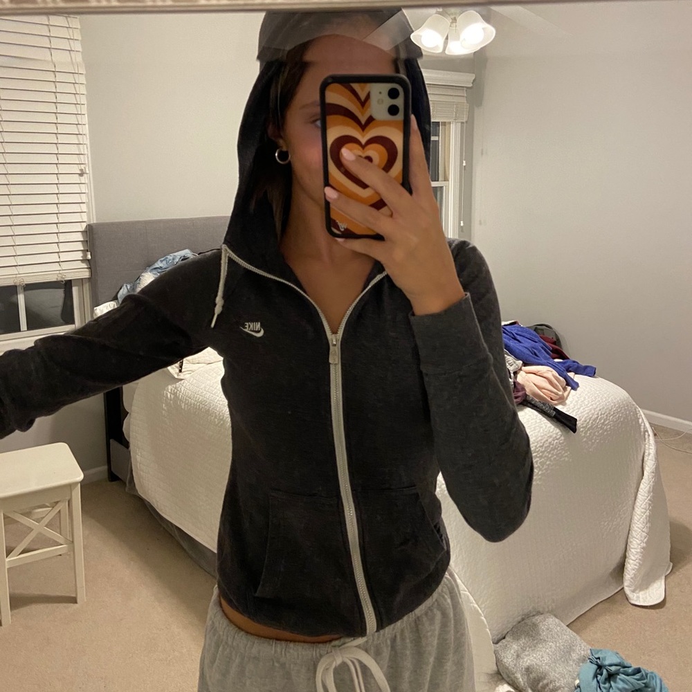 Gray nike zip-up